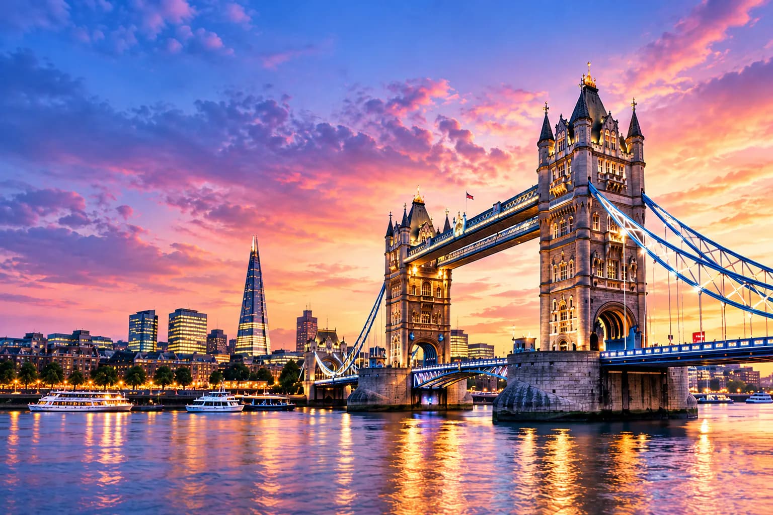 London Tower Bridge at sunset